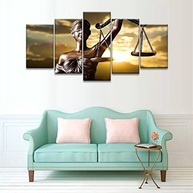 Quadro Decorativo 129x63cm para Escritório de Advocacia - Deusa da Justiça - imagem 4