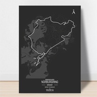 Quadro Decorativo Nurburgring Alemanha - Autódromo Circuito 28x20cm | Decoração Automotiva Premium - imagem 1