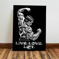 Quadro Decorativo para Academia GYM Motivação Arnold Treino (LIVE LOVE LIFT) - Inspire-se a Cada Treino - imagem 5