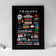 Quadro Decorativo Friends - Série Clássica com Referências 33x23cm - imagem 2