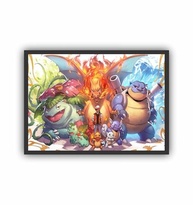 Quadro Decorativo Pokémon 3918 (45x33) - Estampa Vibrante em Madeira Reflorestada - imagem 2