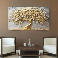 Quadros Decorativos Arvore da Vida 100x70cm - Canvas Premium em Madeira Maciça para Quarto e Sala - imagem 4
