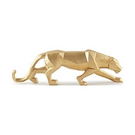 Escultura Leopardo Dourado em Poliresina - Decore com Estilo e Sofisticação - imagem 5