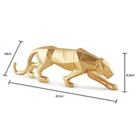 Escultura Leopardo Dourado em Poliresina - Decore com Estilo e Sofisticação - imagem 4