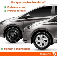 Kit 4 Calotas Aro 15 Hb20 2020 Prata Grid - Design Moderno e Fixação Segura - imagem 3
