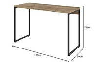 Escrivaninha Office 1.20m - Design Moderno Branco Chess com Estrutura Preta | Ideal para Escritórios e Home Office - imagem 3