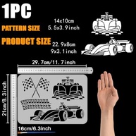 Estêncil de Carro de Corrida com Pincel - Design Profissional para Artesanato e Decoração - imagem 4
