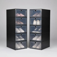 Kit 6 Caixas Organizadoras para Sapatos Empilháveis - Transparente com Design Moderno - imagem 3