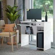 Mesa Escrivaninha Viena 1 Gaveta com Suporte Retrátil para Teclado - Design Compacto e Funcional - imagem 3
