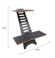 Suporte Standing Desk para Notebook 71cm Grafite - Ajustável e Ergonômico - imagem 3