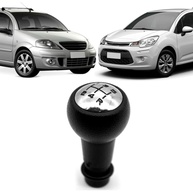 Manopla Bola de Câmbio Esportiva Preta com Detalhe Cromado para Citroën C3, C4 e Xsara Picasso (Manual) - imagem 1