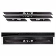 Kit Soleira Diamantada Honda Civic G10 (2016-2018) com Protetor de Porta Cromado - imagem 3