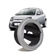 Difusor de Ar Premium para Ford Ka Hatch/Sedan (2008-2013) - Preto com Aro Prata - imagem 1