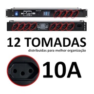 Régua de Energia 12 Tomadas Bivolt com Display LED: Organize e Proteja seus Equipamentos! - imagem 4