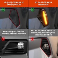 Luzes de Circulação Diurna (DRL) Âmbar para Toyota RAV4 2019-2025: Segurança e Estilo - imagem 5