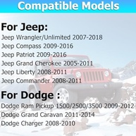 Rádio Automotivo OHREX com CarPlay/Android Auto para Jeep Wrangler JK e Dodge Ram - imagem 3