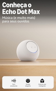 Amazon Echo Dot Max (Geração Recente) - Smart Speaker com Alexa e Som Envolvente | Branco - imagem 1