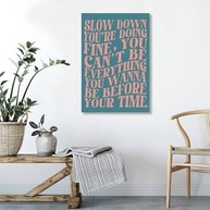 Pôster Decorativo Slow Down You're Doing Fine - Arte de Parede Minimalista com Mensagem Positiva para Quarto e Escritório - imagem 5