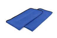 Toalha de Microfibra Waffle-Weave The Rag Company Dry Me A River - Pacote com 2 (20x40cm, Azul Marinho) - imagem 3