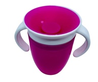 Copo de Transição 360° Rosa Antiderramamento - Sem Bico, Alças Duplas, Livre de BPA, 210ml - imagem 1