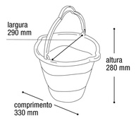 Balde para Limpeza com Bico Duplo 10L - Arqplast | Prático e Durável para Toda Casa - imagem 3