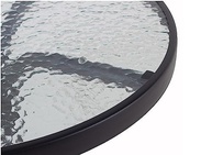 Mesa Redonda com Vidro Temperado 60x70cm Preto Just Home Collection - Modernidade e Durabilidade - imagem 5