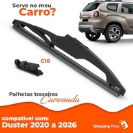 Palheta Limpadora Para-Brisa Traseiro Duster 2020-2026 Vigia Carenada 12" Silicone - imagem 4