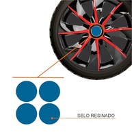 Jogo de Calotas Prime Black Red Aro 13: Estilo e Proteção para seu Ka, Fiesta, Focus e Courier - imagem 3