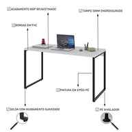 Mesa de Escritório Office Estilo Industrial 1.35m - Design Moderno e Funcional para Seu Ambiente de Trabalho - imagem 4