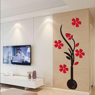 Adesivo de Parede 3D em Acrílico - Decoração Romântica e Moderna para Sala e Quarto - imagem 5
