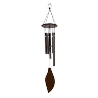 Sino dos Ventos Mensageiro em Alumínio - 5 Tubos, 40 cm - Som Relaxante e Decoração Elegante - imagem 1