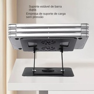 Suporte Ajustável e Articulado para Notebook, Tablet e Celular com Rotação 360° - Design Ergonômico e Compatível com Macbook, Asus e Outros - imagem 5