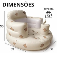 Assento Inflável para Bebê com Design Urso - Conforto e Segurança de 3 a 36 Meses - imagem 3