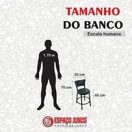 BANQUETA BAIXA ENCAPADA PARA COZINHA E ÁREA GOURMET - DESIGN BRANCO FLORIDO - imagem 2