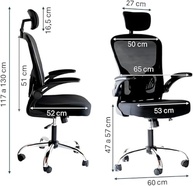 Cadeira de Escritório Ergonômica com Malha Respirável, Apoio Lombar e Reclinável | Conforto Premium para Home Office - imagem 3