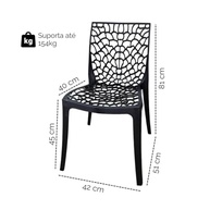 Kit com 2 Cadeiras Gruvyer para Escritório, Área de Lazer e Jantar – Design Moderno e Resistente - imagem 3