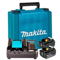 Kit Essencial Makita: Carregador Rápido 14.4/18V, 2 Baterias 18V 6.0Ah e Maleta Profissional - imagem 1