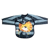 Babador Impermeável com Mangas Longas e Bolso Coletor - Clingo Luke Azul - imagem 5