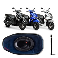 Forração Baú Yamaha Fluo 125 Azul: Proteção e Estilo com Antena Inclusa - imagem 1