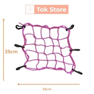Rede Elástica Aranha Rosa 35x35cm para Moto e Bike: Transporte Capacete e Objetos com Segurança! - imagem 3
