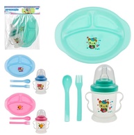 Kit Introdução Alimentar Bebê Premium Rosa - Garfo, Colher, Prato e Copo Seguros e Livres de BPA - imagem 3