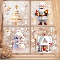 4 Adesivos de Janela de Natal Brancos - Decoração Elegante para Inverno e Festas - imagem 1