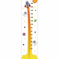 Régua de Crescimento Infantil Adesivo de Parede Foguete - Decoração e Registro de Altura para Quarto de Criança - imagem 1