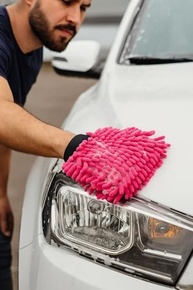 Esponja Luva 360 Microfibra Dupla Face Rosa - Limpeza e Polimento Profissional - imagem 5