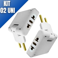 Kit 2 Adaptadores Tomada Articulado 2 e 3 Pinos Bivolt 10A/20A - Mais Espaço e Segurança! - imagem 3