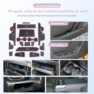 Forros e Tapetes para Console Central Ford Ranger 2024-2025: Proteção e Estilo Vermelho - imagem 5