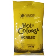 HOLI COLORS ACRILEX 50G 505 Amarelo Ouro - Pintura Facial Vibrante e Segura - imagem 1