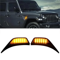 Lâmpadas LED DRL Fumê para Jeep Gladiator JT e Wrangler JL - Seta Dinâmica Âmbar - imagem 1
