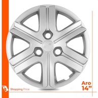 Kit 4 Calotas Aro 14 Kwid Zen 2020 Prata Grid - Design Esportivo e Proteção - imagem 4