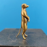 Estátua Miniatura Suricato Latão - Decoração Mesa Animada e Charmosa - imagem 5